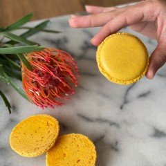 Passion fruit macarons